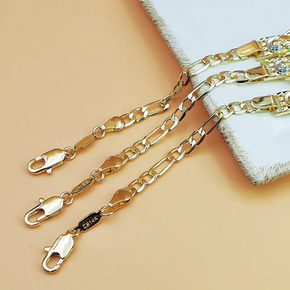 📿 50% RABATT NU 💎 | Figaro Länkarmband – Rostfritt Stål, Justerbart & Unisex