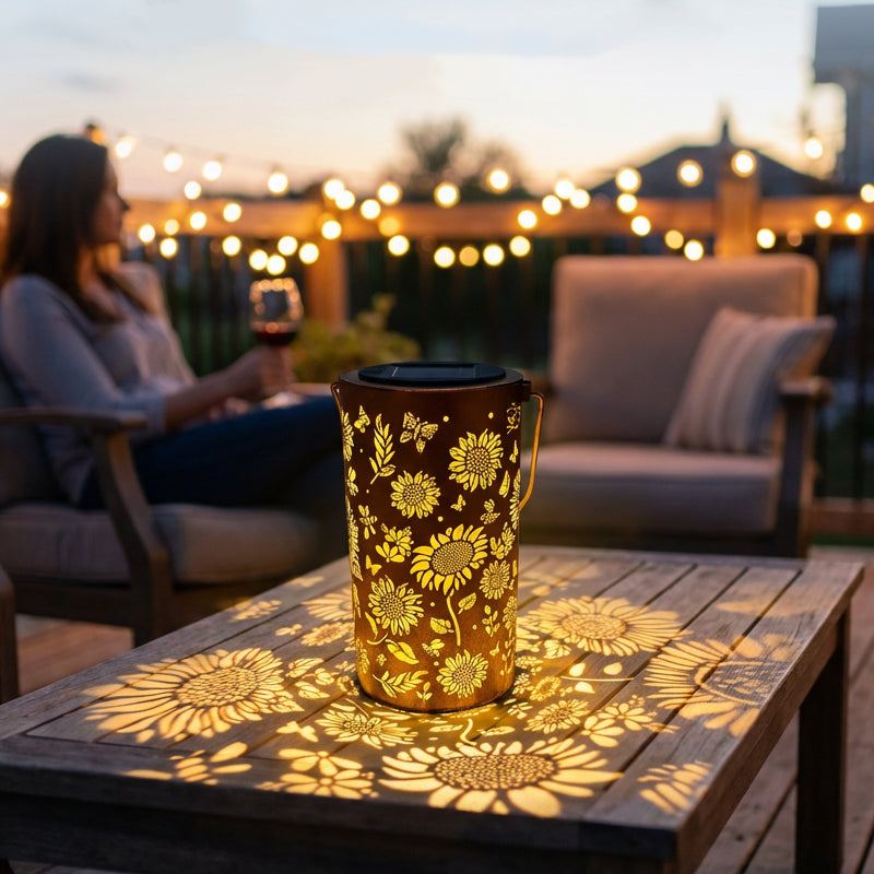 Hängande solskugglampa med ihålig design