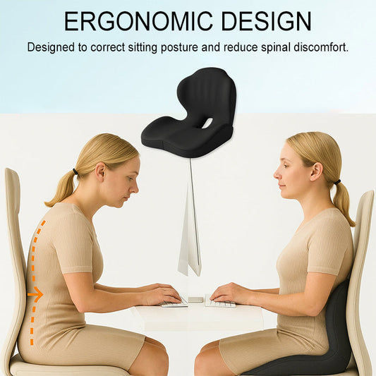 🚀Ny 2026! Ergonomisk sitskudde | Perfekt ryggstöd för kontor & bil