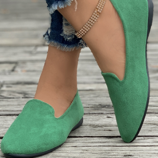 👟 50% RABATT! 🌸 Enfärgade Platta Skor för Kvinnor – Andningsbara & Flexibla!