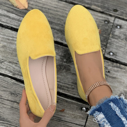 👟 50% RABATT! 🌸 Enfärgade Platta Skor för Kvinnor – Andningsbara & Flexibla!
