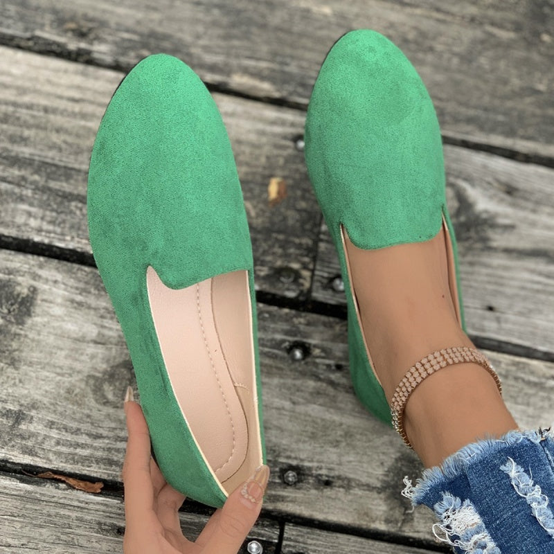 👟 50% RABATT! 🌸 Enfärgade Platta Skor för Kvinnor – Andningsbara & Flexibla!