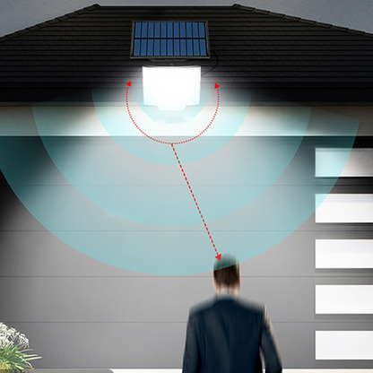 106 LED-solcellslampa med rörelsesensor för utomhusbruk och fjärrkontroll