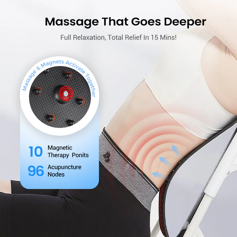Magnetisk akupressur-ryggsträckare 🧲 Lindrar ryggsmärta, rättar hållningen – bara ligg & slappna av ✨