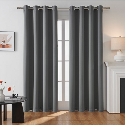 🪟 50% RABATT! 🌙 Enfärgade Mörkläggningsgardiner – Blockera 99% Ljus, Energibesparande & Perfekt För Sovrum & Hemmabio 🎬