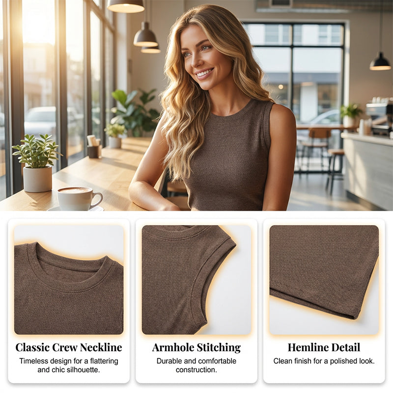 Stickad ledig linne för damer