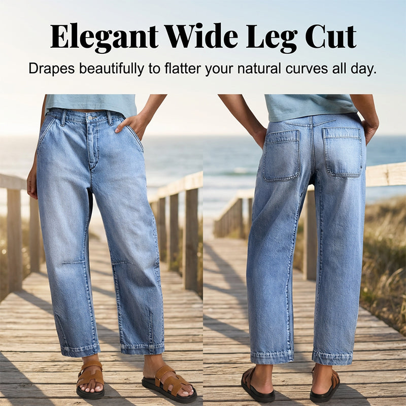 👖 50% RABATT NU!🌟 Dam High Waist Vida Jeansshorts – Benlängande & Vintage Tvätt – Casual Croppade Byxor 👒