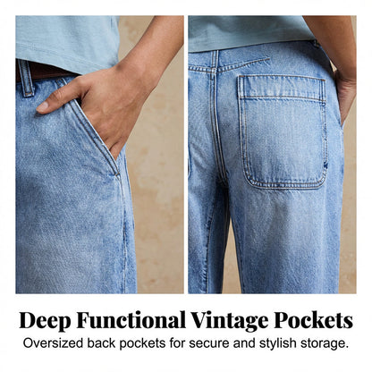 👖 50% RABATT NU!🌟 Dam High Waist Vida Jeansshorts – Benlängande & Vintage Tvätt – Casual Croppade Byxor 👒
