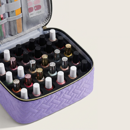 Dubbelskikt Nail Lack Organizer väska
