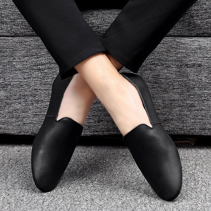 👞 50% RABATT! ✨ Flexibla Spetsiga Platta Loafers i Läder – Elegant Design, Bekväma & Perfekta för Vardag & Kontor 🌸