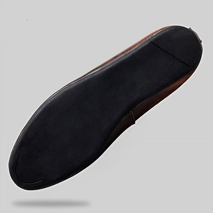 👞 50% RABATT! ✨ Flexibla Spetsiga Platta Loafers i Läder – Elegant Design, Bekväma & Perfekta för Vardag & Kontor 🌸