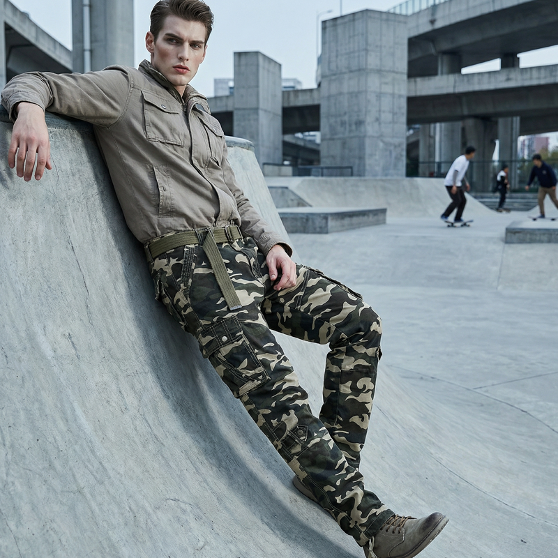 👖 60% RABATT! 🔥 Herr Klassiska Kamouflagemönstrade Cargobyxor – Många Fickor, Bekväm Passform & Perfekt för Utomhusbruk 🏕️