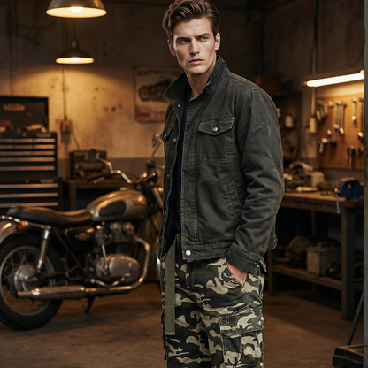 👖 60% RABATT! 🔥 Herr Klassiska Kamouflagemönstrade Cargobyxor – Många Fickor, Bekväm Passform & Perfekt för Utomhusbruk 🏕️
