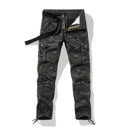 👖 60% RABATT! 🔥 Herr Klassiska Kamouflagemönstrade Cargobyxor – Många Fickor, Bekväm Passform & Perfekt för Utomhusbruk 🏕️