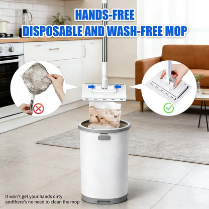 Handsfree-mopp med universalklämma för moppdukar