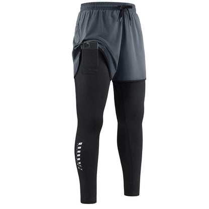 🔥50% RABATT!🔥 2-i-1-löpartights för män med inbyggda shorts