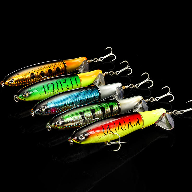 Propelldrivet, flytande, roterande fiskbete
