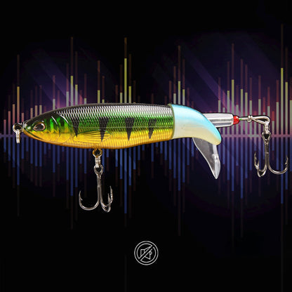 Propelldrivet, flytande, roterande fiskbete