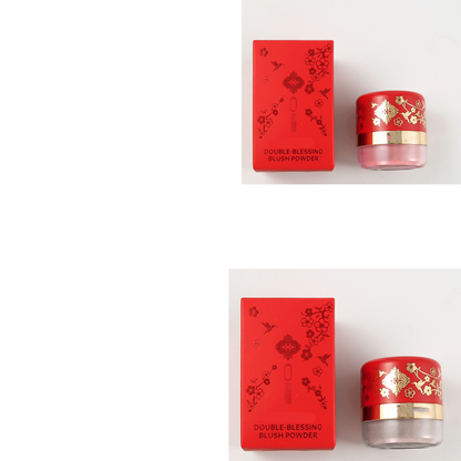 Bärbar puderrouge med puffapplikator