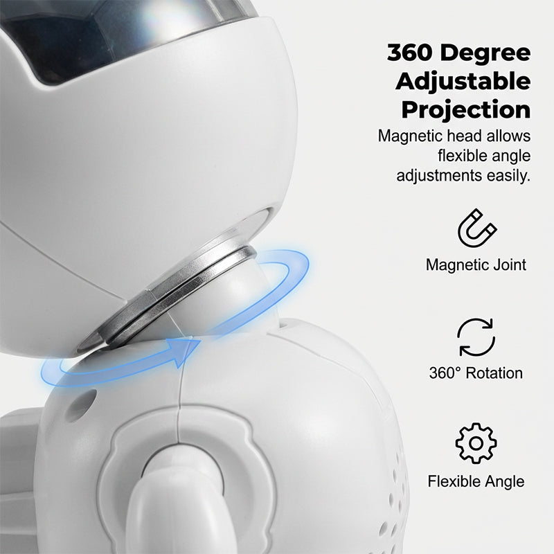 Robot Astronaut Starry Sky Projektor med Bluetooth-högtalare