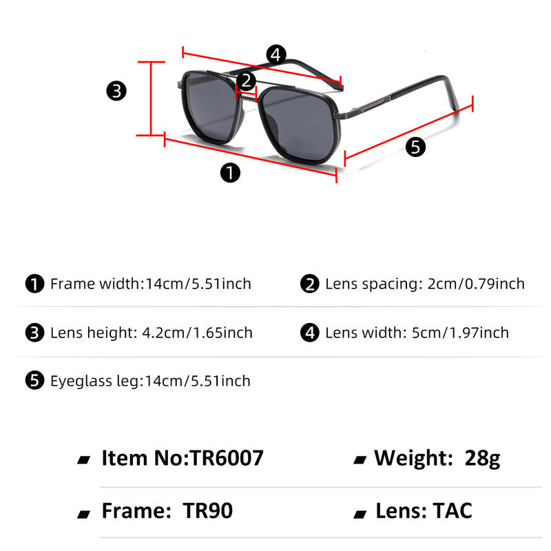 🕶️ 50% RABATT NU! 🌞 Unisex Fyrkantiga Polariserade Solglasögon – UV400-skydd & Vintage-stil – Bländfri Sikt 🏖️