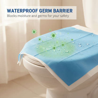 🚽 Ju mer du köper, desto mer får du gratis！✨ Vattentäta Toalettsitsskydd – Hygieniska, Individuellt Förpackade & Halkfria Perfekta För Resor & Vardagsbruk 🧳