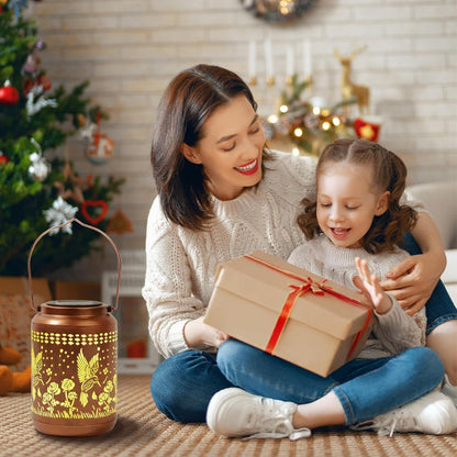 Solar kolibri lantern för trädgårdsinredning
