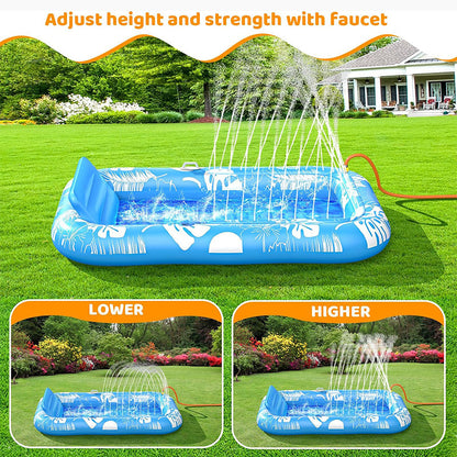 Uppblåsbar Tanning Pool Lounger Float med kudde