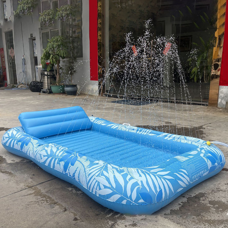 Uppblåsbar Tanning Pool Lounger Float med kudde