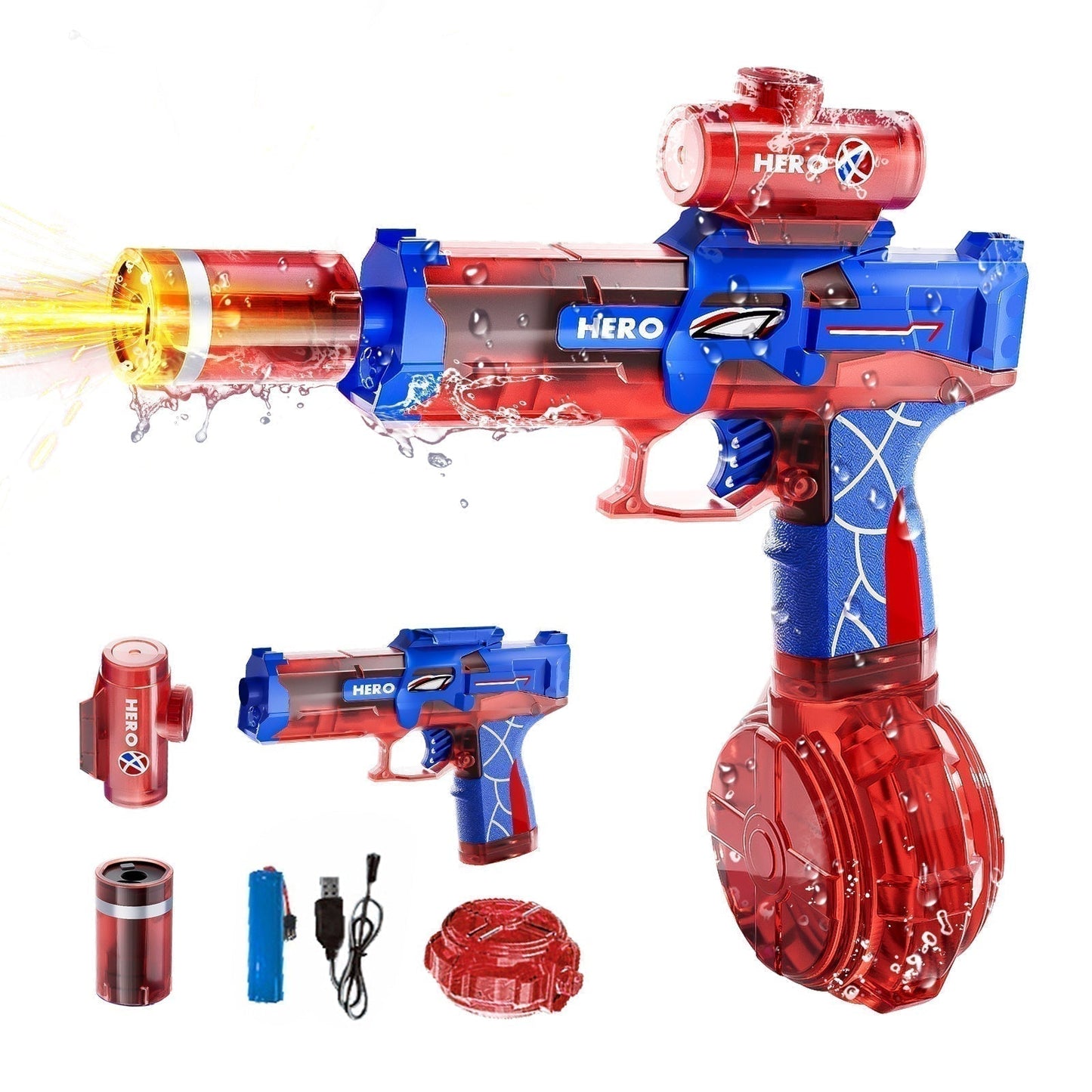🔥🎁Nyhet 50 % RABATT🔥Elektrisk vattenpistol: Ice Mouse med ficklampa⚡💦🔥