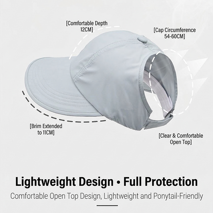 🧢 50% RABATT ☀️ | Basebollhatt med Bred Brätte – UV-skydd & Andningsbar