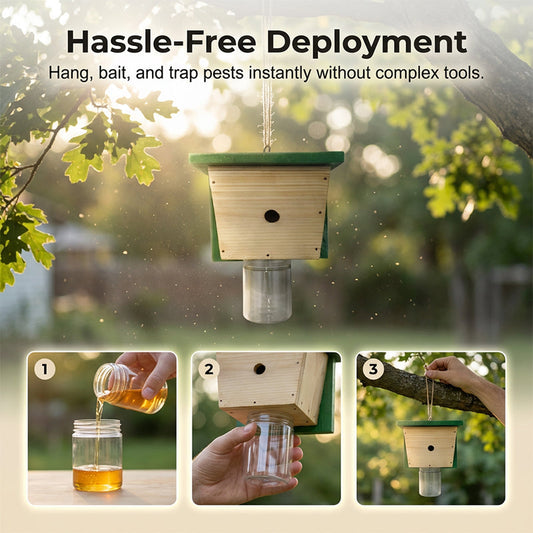 🐝 50% RABATT! 🪤 Återanvändbara Getingfällor för Utomhusbruk – Hängande Design, Effektiv & Perfekt För Trädgård & Uteplats 🌿