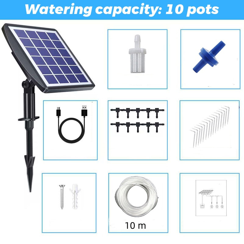 Solenergipowered automatisk droppvattensystem