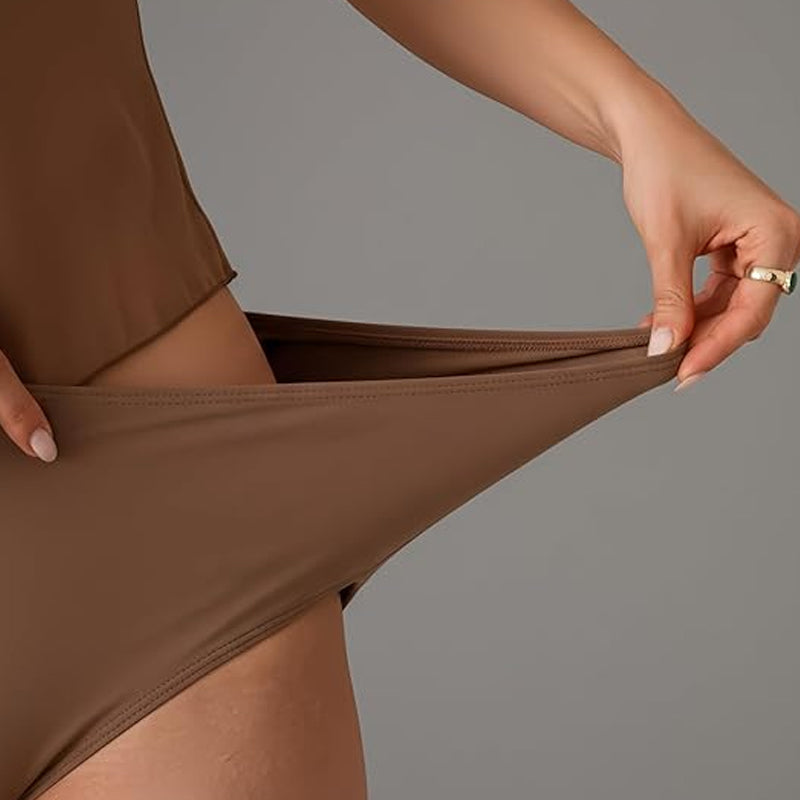 Tankini-set i mesh med knytning framtill och högmidjade underdelar