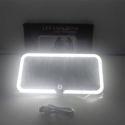 LED-sminkspegel för solskydd i bilen