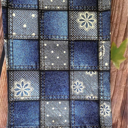 Patchwork-Damenhose med långt ben