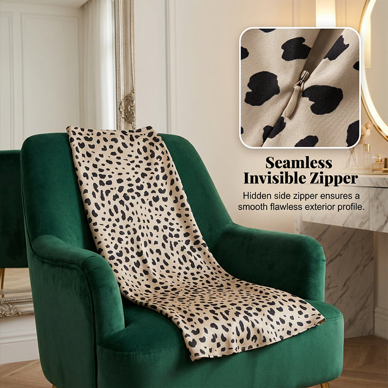Leopard utskrift fläck Midi kjol