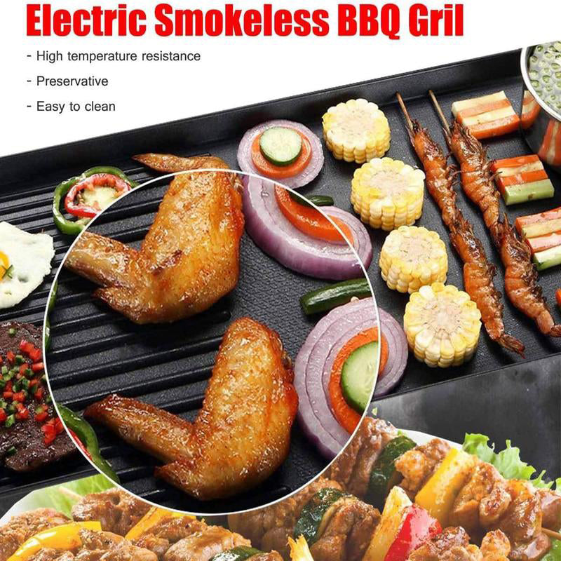 Elektrisk grill med dubbla matlagningszoner