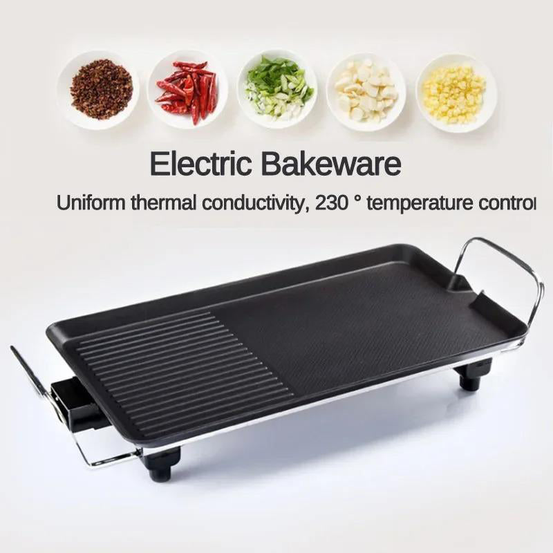 Elektrisk grill med dubbla matlagningszoner