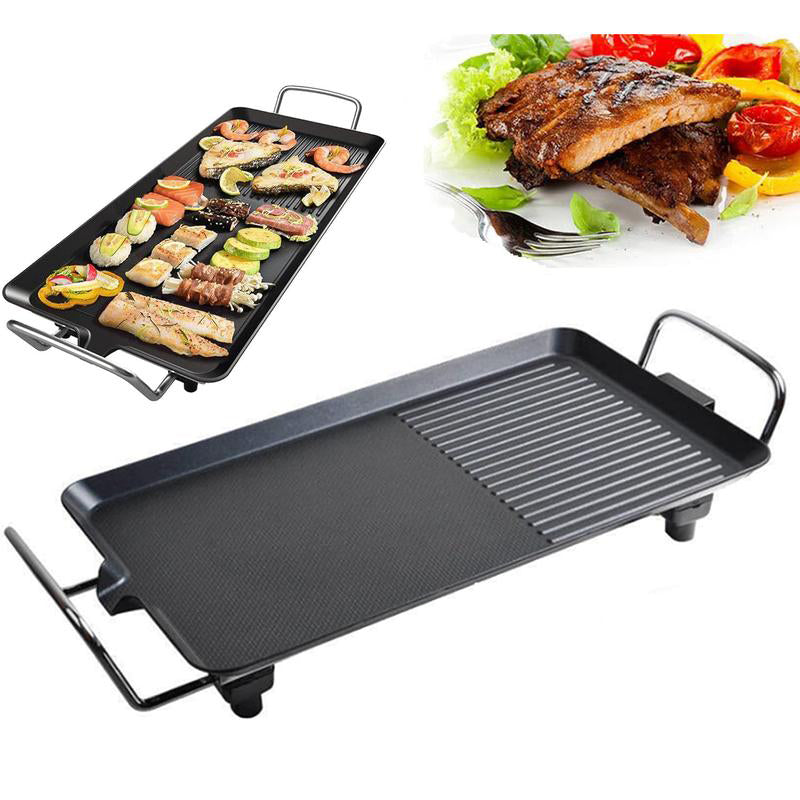 Elektrisk grill med dubbla matlagningszoner