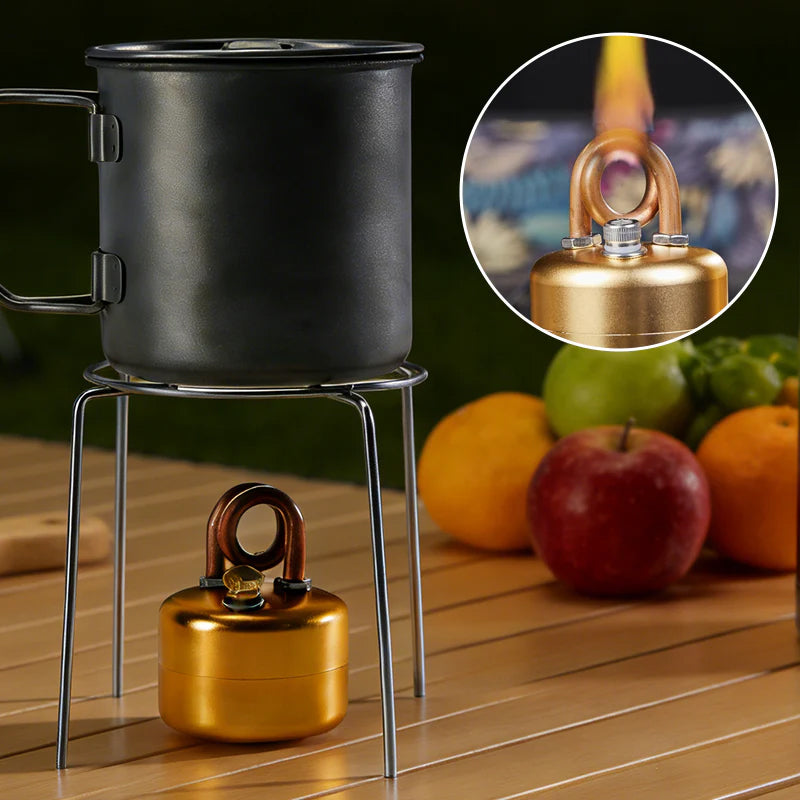 Mini självtrycksatt spritkök för camping utomhus