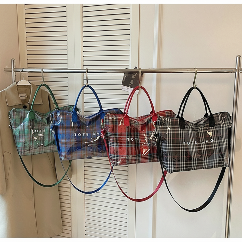 🔥50% rabatt 💼Rutig PVC-väska för damer