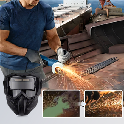 🌞50 % rabatt🛡️Revolutionerande 2-i-1-svetsmask med automatisk ljusreglering – avtagbara svetsglasögon med True Color-teknik – taktisk säkerhetsdesign – lämplig för precisionssvetsning