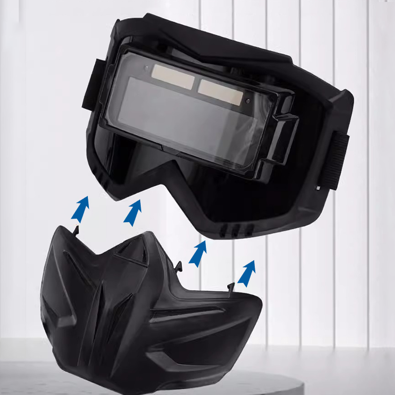 🌞50 % rabatt🛡️Revolutionerande 2-i-1-svetsmask med automatisk ljusreglering – avtagbara svetsglasögon med True Color-teknik – taktisk säkerhetsdesign – lämplig för precisionssvetsning