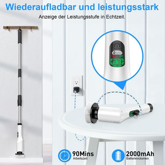 Elektrisk roterande skrubbtrådlös powerborst
