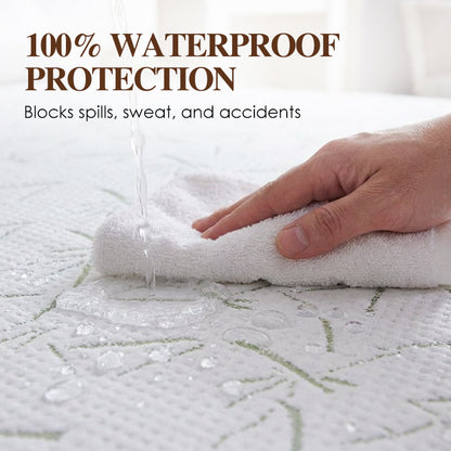 🛏️ 50% RABATT! 🌿 Bambufiber Vattentät Madrasskydd – Andningsbart, Allergivänligt & Perfekt För En Ren & Bekväm Sovmiljö 🛌