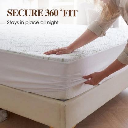 🛏️ 50% RABATT! 🌿 Bambufiber Vattentät Madrasskydd – Andningsbart, Allergivänligt & Perfekt För En Ren & Bekväm Sovmiljö 🛌