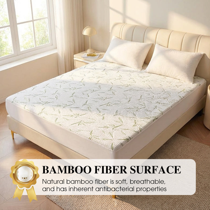 🌿 50 % RABATT NU! 🛏️ Bambufiber vattentät madrasskydd – andningsbart, allergivänligt & tyst för en ren sovmiljö 💤