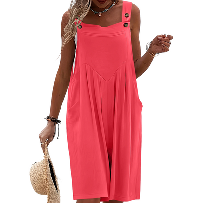 👗 50% RABATT! 🌸 Ärmlös Jumpsuit med Vida Ben För Sommarbrisen – Lätt Tyg, Ledig Passform & Perfekt För En Stilig & Avslappnad Look ☀️
