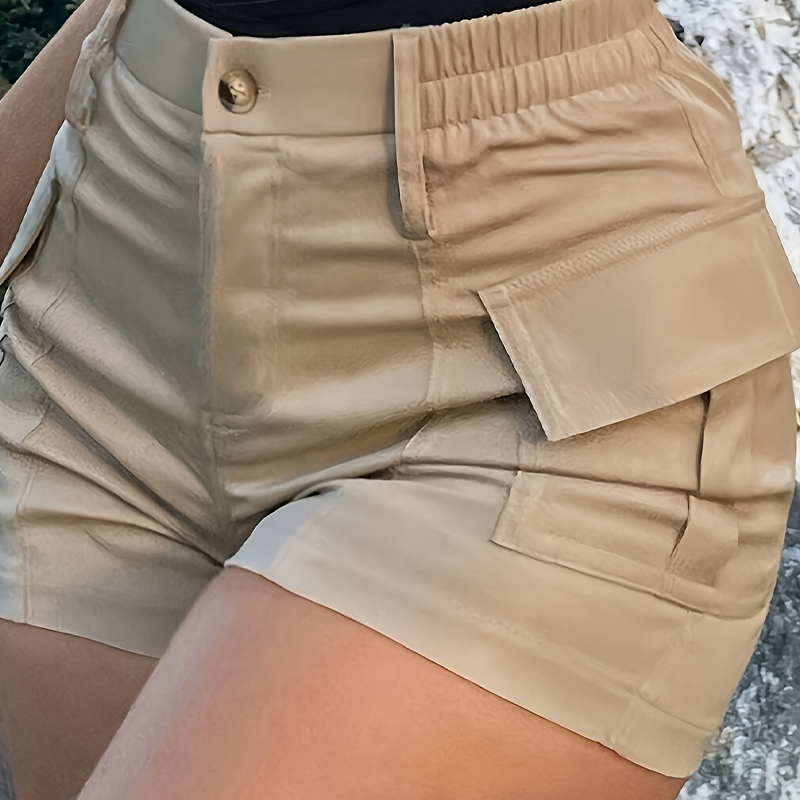 🥳SOMMARREA🥳💞50K+ SÅLDA!💥50% RABATT! 🔥Damshorts med hög midja och fickor — Fri frakt vid köp av två